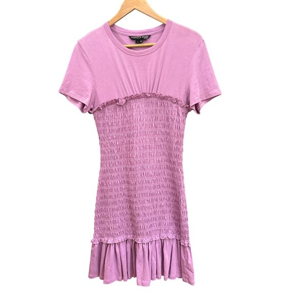Veronica Beard Purple Lavendar Tomlin Ruched Mini Dress Small Summer Casual - Picture 1 of 6